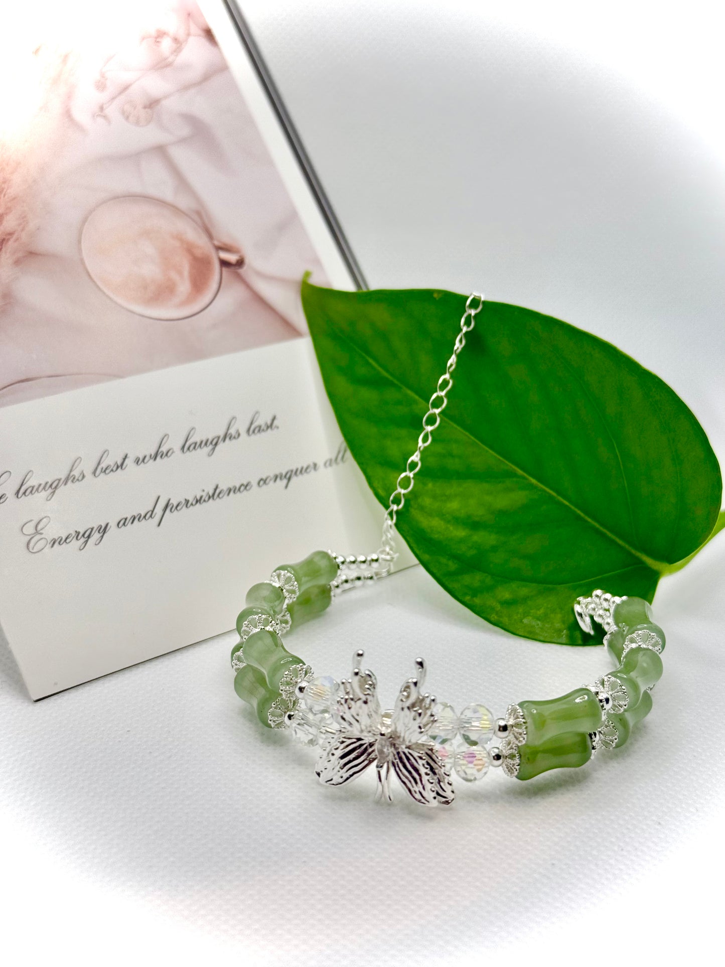 CP20 ダブルサークルバンブービーズブレスレット