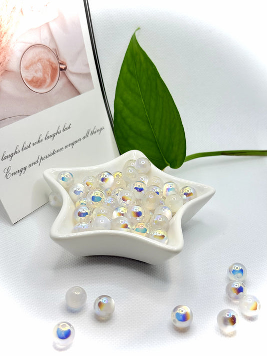 A14 ハイライトUVメッキゼリー猫目石樹脂ビーズ