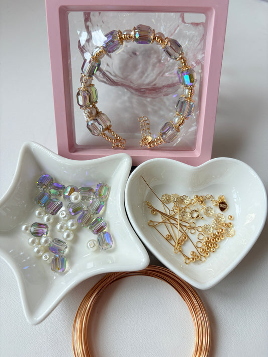 LB25 桶珠ダブルリングブレスレット