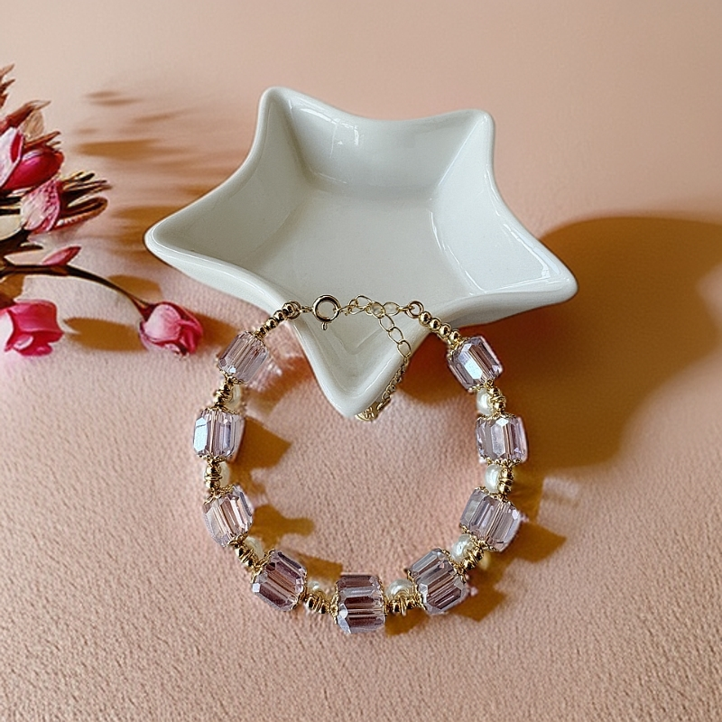 CP25 桶珠ダブルリングブレスレット