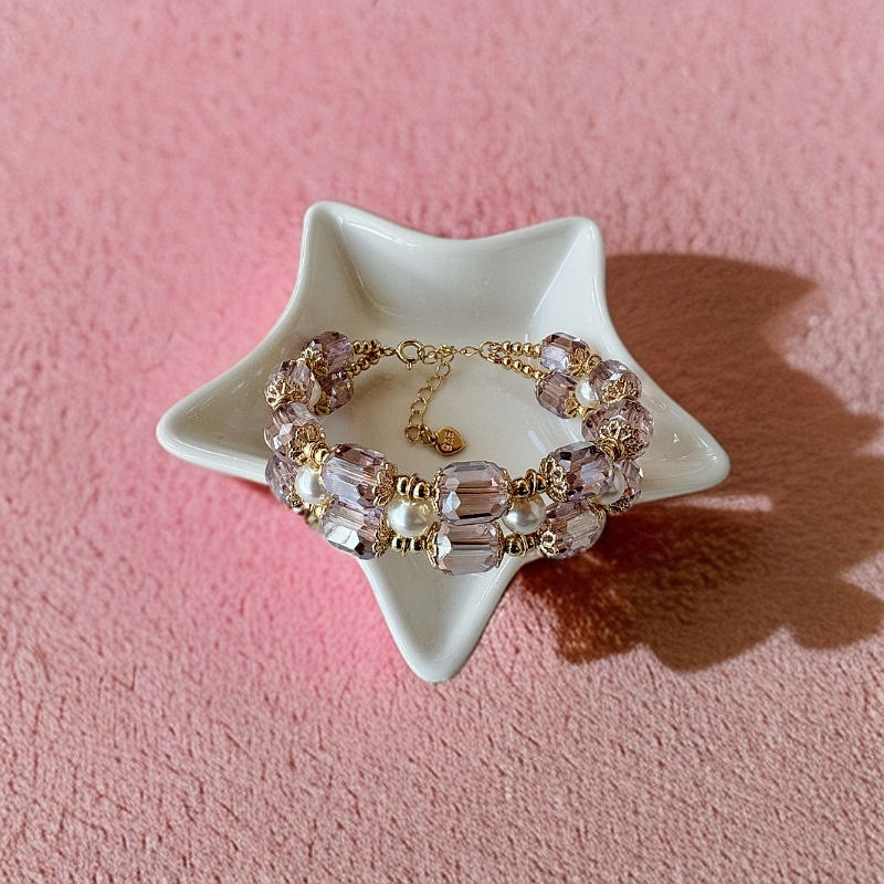 CP25 桶珠ダブルリングブレスレット