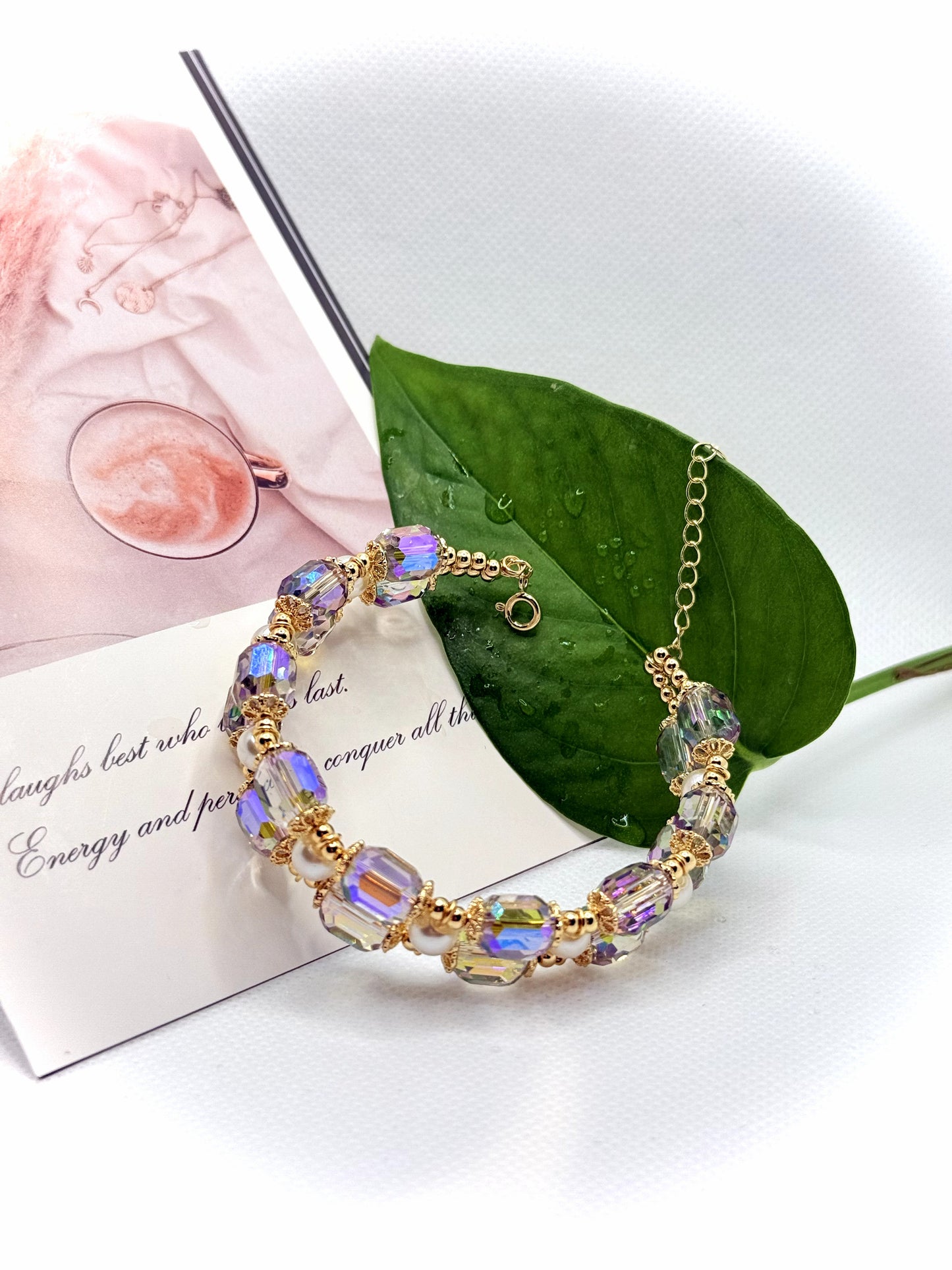 CP25 桶珠ダブルリングブレスレット