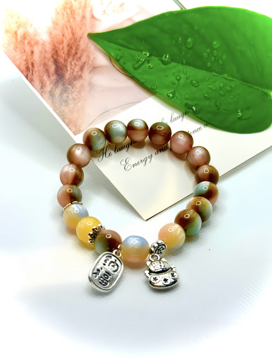 CP24 夕日バラのブレスレット