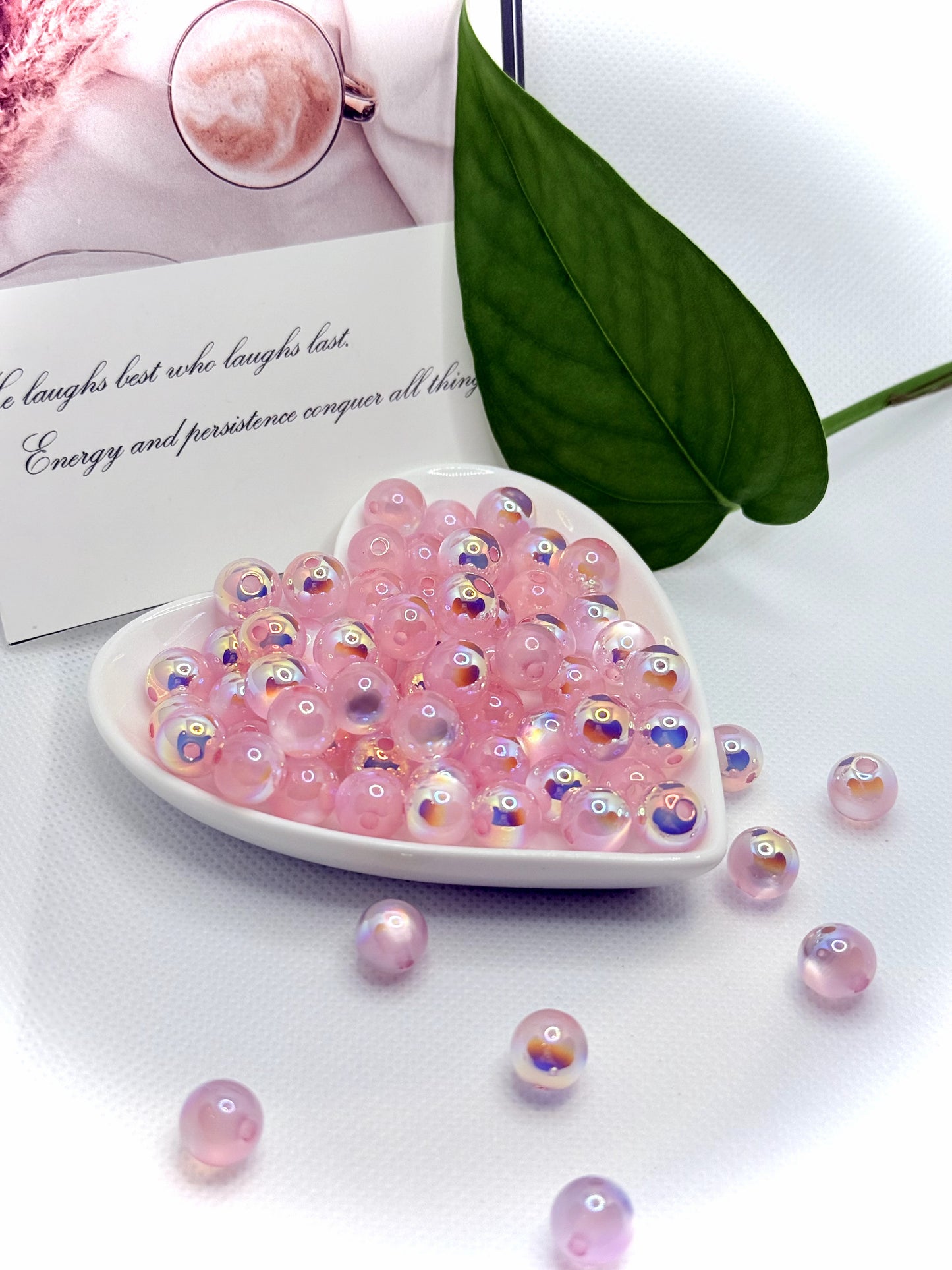 A14 ハイライトUVメッキゼリー猫目石樹脂ビーズ