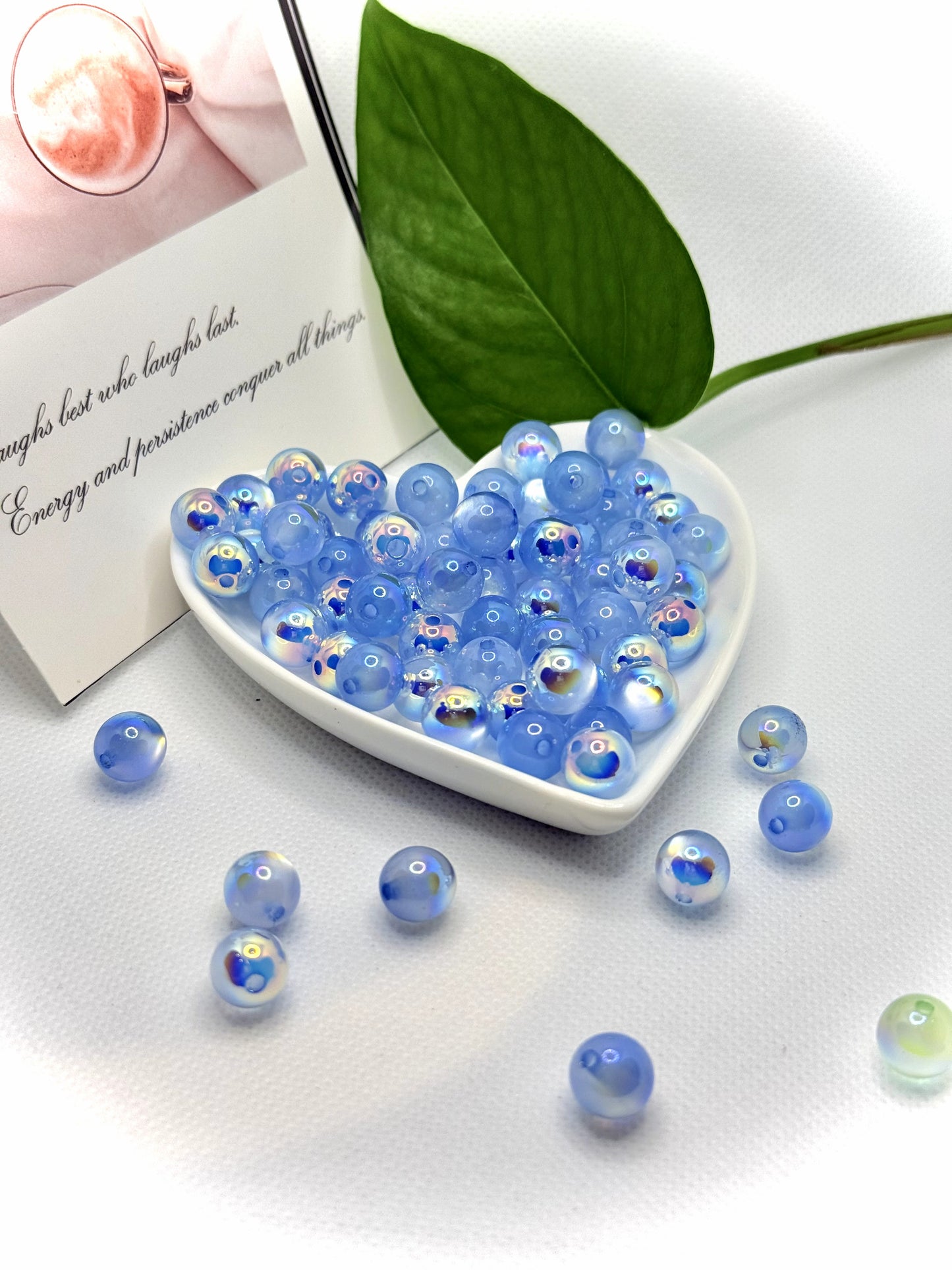 A14 ハイライトUVメッキゼリー猫目石樹脂ビーズ