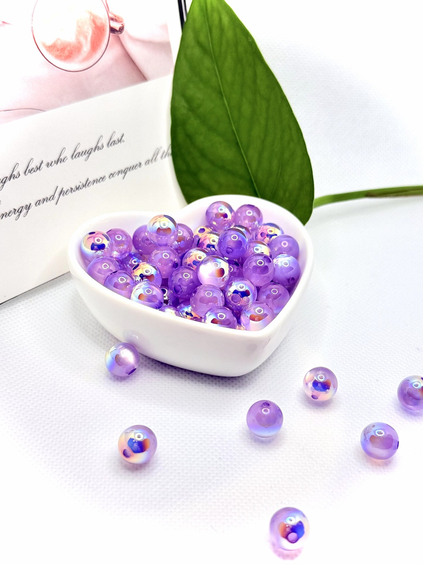 A14 ハイライトUVメッキゼリー猫目石樹脂ビーズ